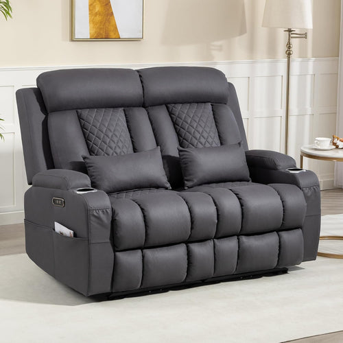 Zero Wall Hugger Power Reclining Sofa Set with Adjustable Headrest