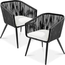 Wicker Patio Dining Chairs Set of 2