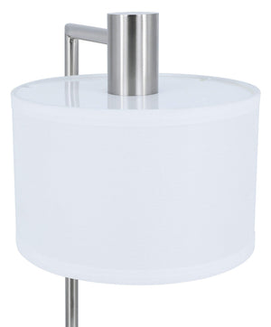 Bedside Table Lamp with USB Charging Port and Fabric Shade