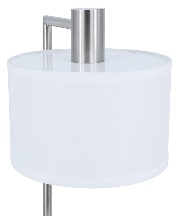 Bedside Table Lamp with USB Charging Port and Fabric Shade