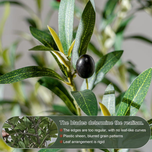 Artificial Olive Tree Indoor with White Pot & Moss