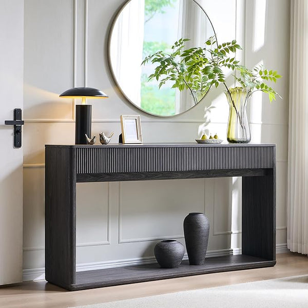 63" Fluted Console Table with Drawers