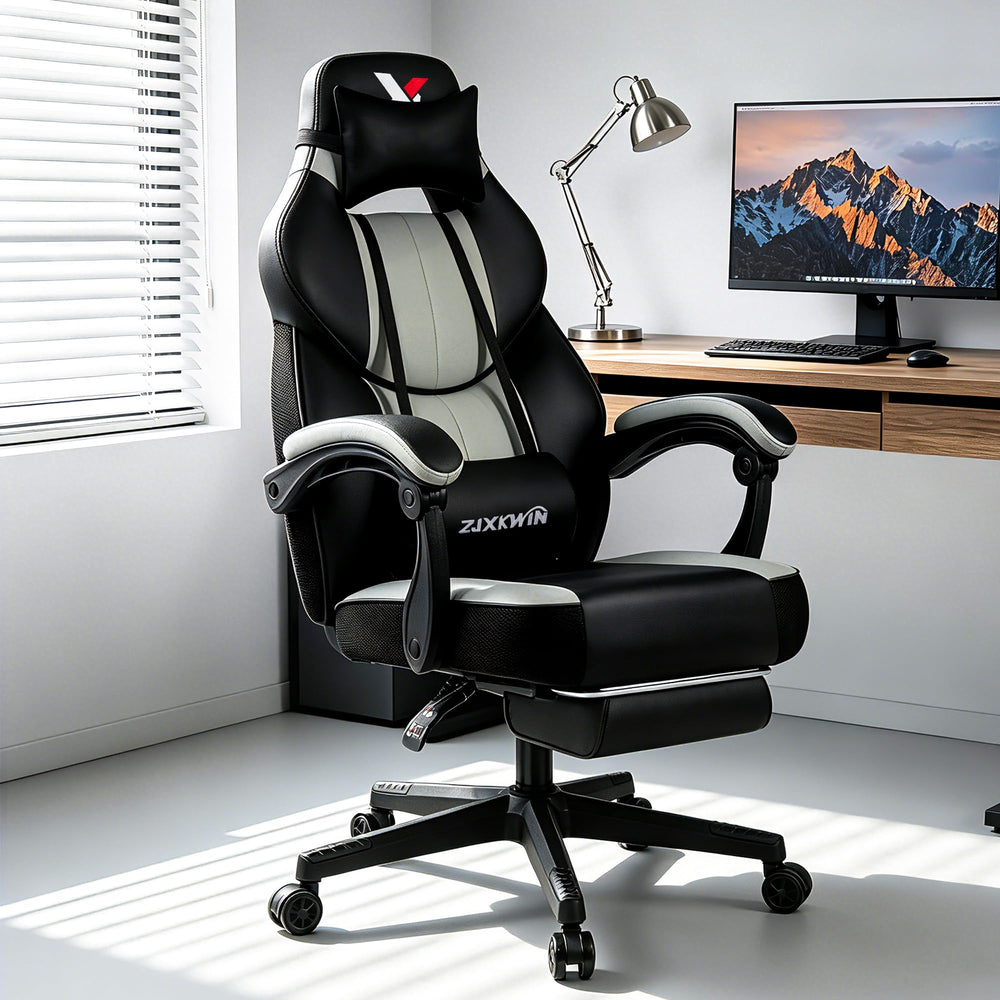 Big & Tall Gaming Chair with Footrest, 400 lbs
