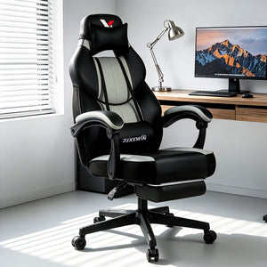 Big & Tall Gaming Chair with Footrest, 400 lbs