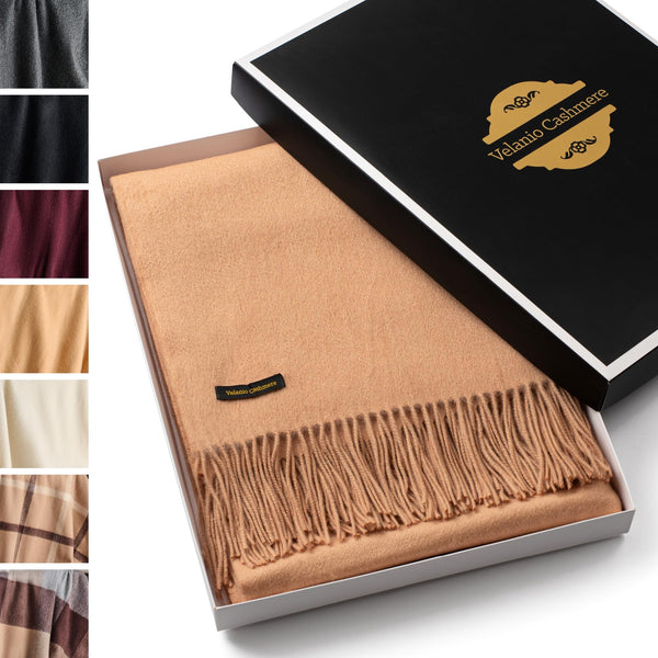 Cashmere Throw Blanket with Fringe – 60 x 54 Inch