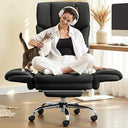 Wide Reclining Office Chair 400 lbs – Reversible Armrest, Lumbar Support & Footrest