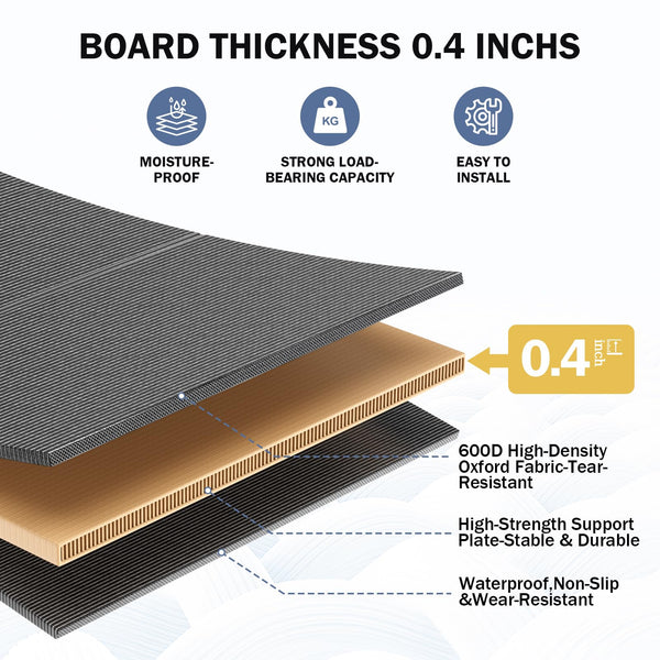 King Size Bunkie Board 76x80 – Heavy Duty Foldable Mattress Support