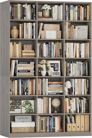 86" Tall 21-Cube Bookshelf – 7-Tier Open Storage Bookcase