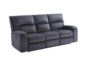 Power Reclining Sofa with USB Charging – Zero Wall Hugger, Grey