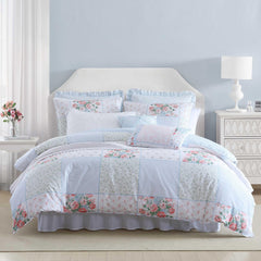 King Patchwork Comforter Set – 7-Piece Cotton Bedding