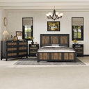 4-Piece Queen Bedroom Set – Farmhouse Platform Bed with Storage