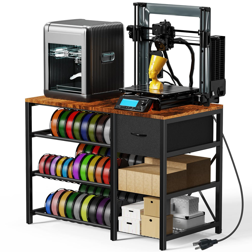 3D Printer Stand with Filament Storage & Drawer