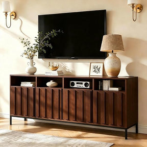 70" Fluted TV Stand with Power Outlet