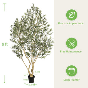 Large Artificial Olive Tree with Realistic Leaves and Olives