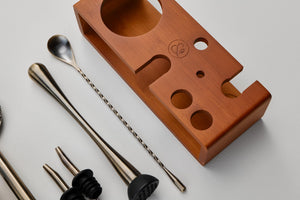 7-Piece Cocktail Shaker Set with Bamboo Stand