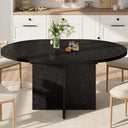 Extendable Round Dining Table 43–59 Inch for 4–8 People