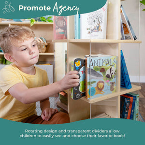360° Rotating Kids Bookshelf
