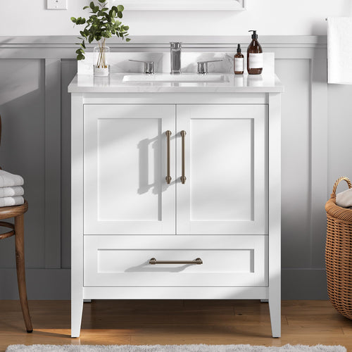 30-Inch Freestanding Bathroom Vanity with Undermount Sink