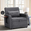 Convertible Sleeper Chair with USB Port & Foldable Table