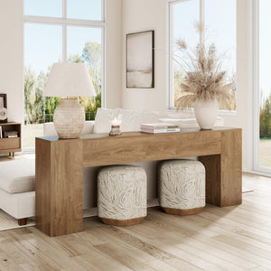 Extra Long Console Table 86-Inch Farmhouse Entryway Sofa Table