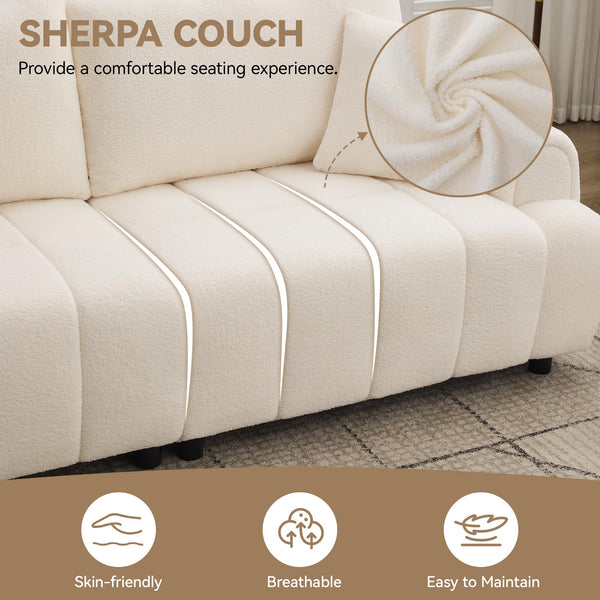 88" Oversized Boucle 3-Seater Sofa