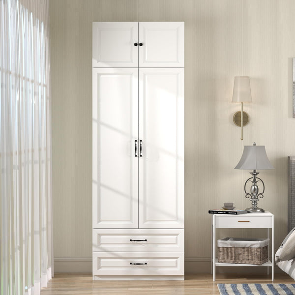 Extra Tall Wardrobe with Drawers & Top Cabinet
