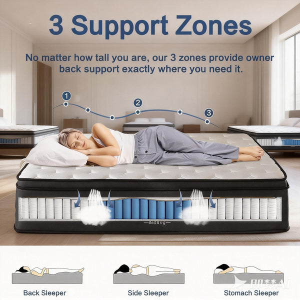 Full Size Memory Foam Hybrid Mattress 10 Inch