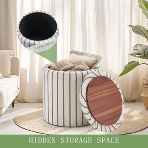 Storage Ottoman with Detachable Tray