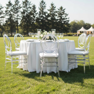 Clear Stackable Dining Chairs Set of 3 – Fully Assembled Transparent Acrylic Seating