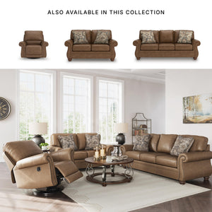 Queen Faux Leather Sofa Sleeper with Memory Foam Mattress