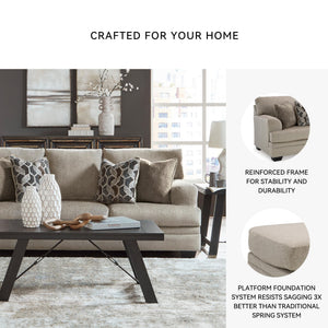 Contemporary Sofa with 4 Toss Pillows