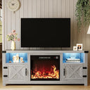 58" Electric Fireplace TV Stand with Barn Doors