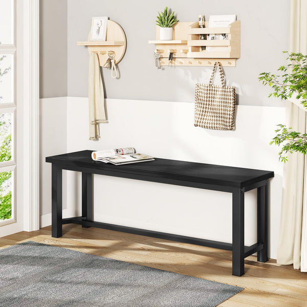 Industrial Dining Bench Set of 2 – Wood & Metal Kitchen Bench