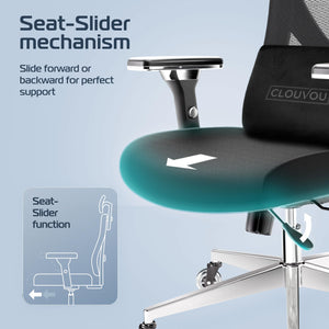 Ergonomic Office Chair with Mesh Back & 3D Headrest