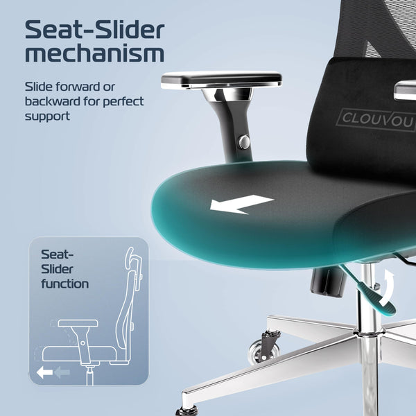Ergonomic Office Chair with Mesh Back & 3D Headrest