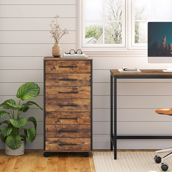 7-Drawer Mobile File Cabinet