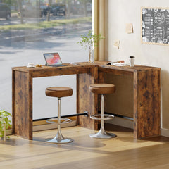Industrial Bar Table with Footrest