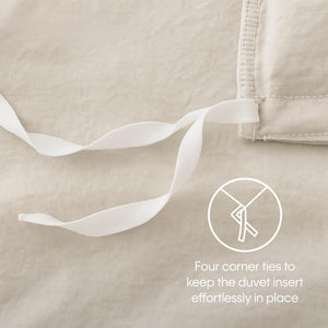 Seersucker Duvet Cover Set with Shams | Queen & King