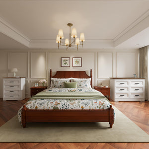 Farmhouse Dresser with Power Outlets — Bedroom Chest of Drawers