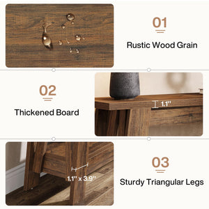 Farmhouse Console Table 2-Tier Narrow Entryway Table with Storage