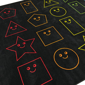 Kids Classroom Rug – Smiley Face Nylon Area Rug, 7'8" x 12'
