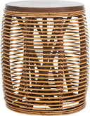 Safavieh Home Maui Coastal Natural Rattan Drum Stool Table