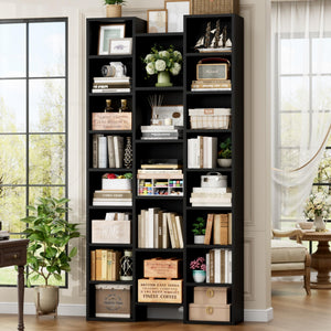 21-Cube Tall Bookshelf with Adjustable Shelves