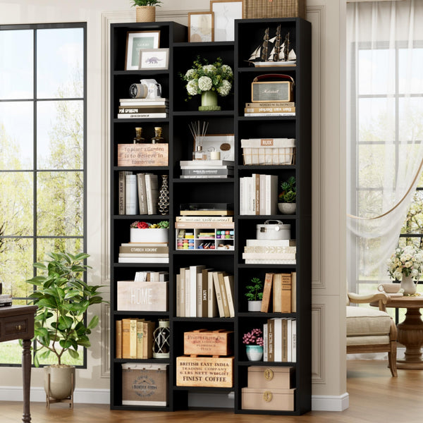 21-Cube Tall Bookshelf with Adjustable Shelves