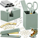 Desktop Office Supplies Organizer Set with Stapler, Pen Holder & Tape Dispenser