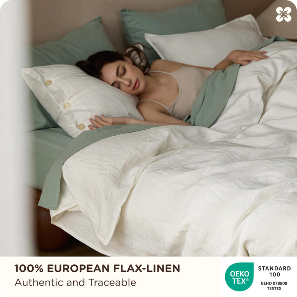 100% Linen Duvet Cover Set – Queen & King