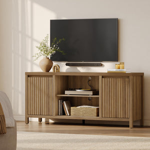 Fluted TV Stand for 55–65 Inch TVs