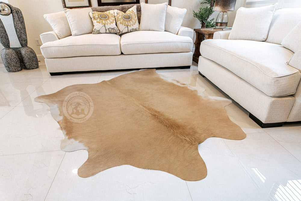 Natural Cowhide Area Rug – 6x7-8 Ft