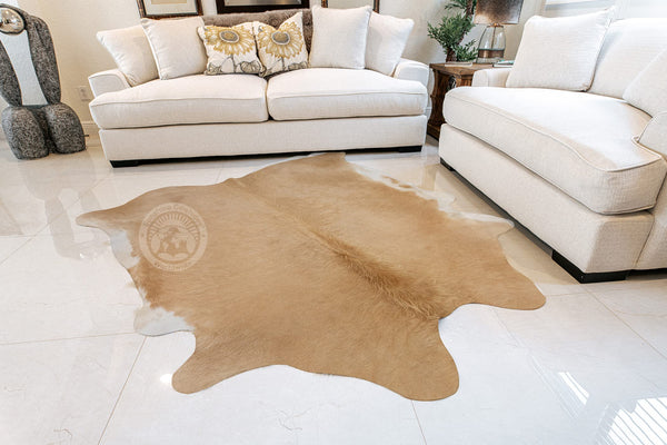 Natural Cowhide Area Rug – 6x7-8 Ft