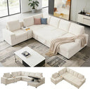 Modular Sectional Sofa with Pull-Out Bed & Storage